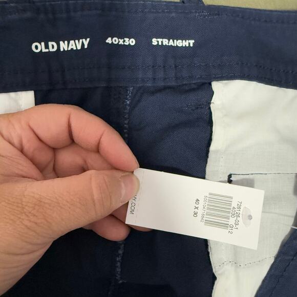 Old Navy Straight Cargo Pants, Blue, 40x30 - Picture 4 of 5